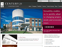 Tablet Screenshot of century21construction.com